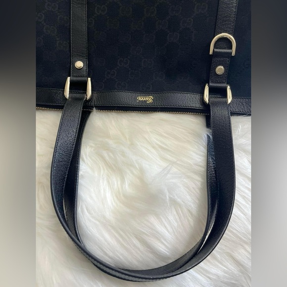 GUCCI Black Canvas Tote Bag👜 - Picture 13 of 16